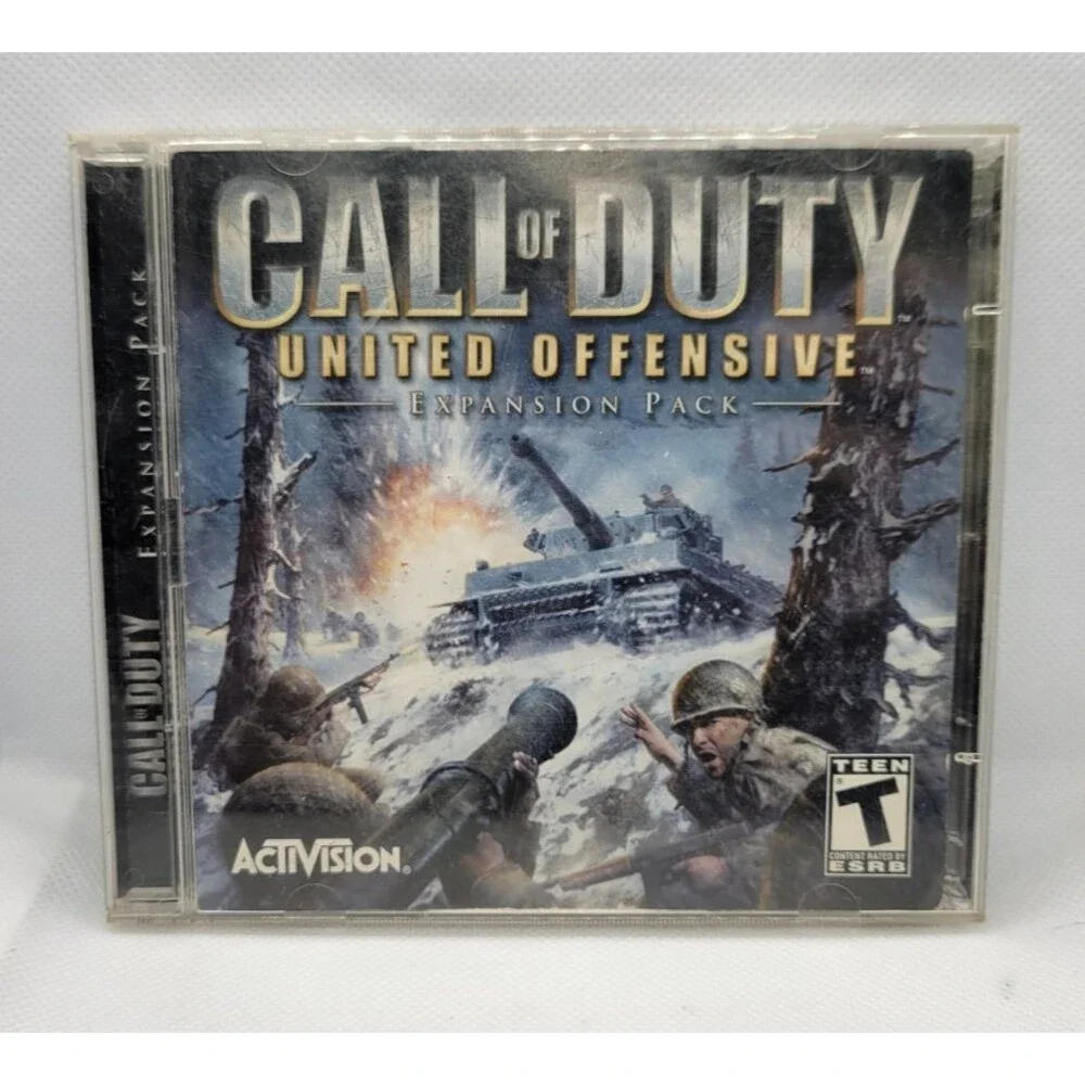 Call of Duty: United Offensive (PC, 2004) Expansion Pack 2-Disc CD-ROM Game